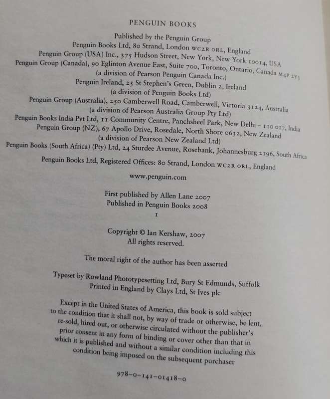 Fateful choices - Ten decisions that changed the world 1940 - 1941 (Kershaw - 2008)