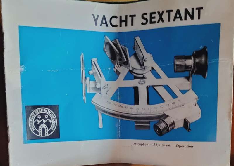 Vintage Freiberger yacht sextant (1980 - boxed). Maritime navigation. Brochure included