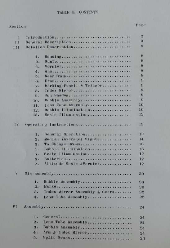 Link Bubble sextant Model A-12 (reprinted handbook 1942)