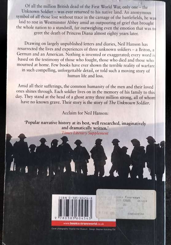 The unknown soldier - the story of the missing of the great war (Hanson 2005)