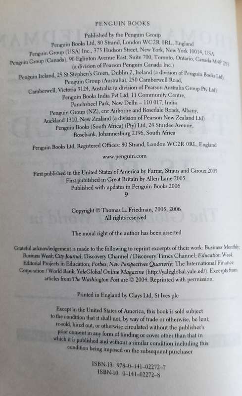 The world is flat - the globalized world in the twenty-first century (Friedman 2006)