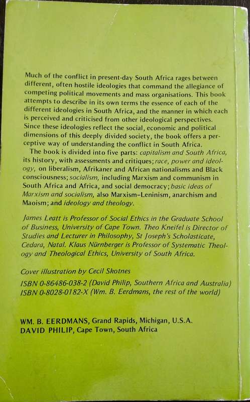 Contending Ideologies in South Africa (1989)