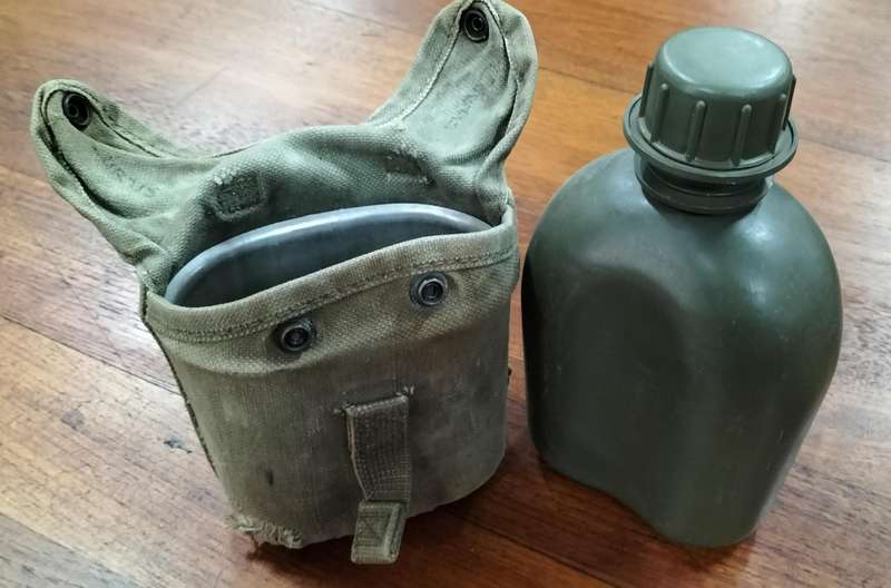 Vintage SANDF Army water bottle with steel inner