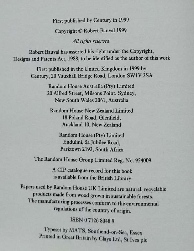 Secret Chamber - the quest for the hall of records (Bauval - 1999)
