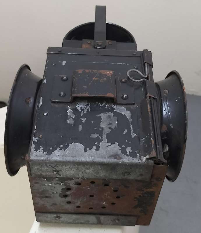 Vintage South African Railway warning lamp