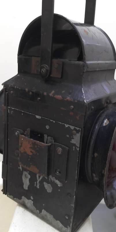 Vintage South African Railway warning lamp