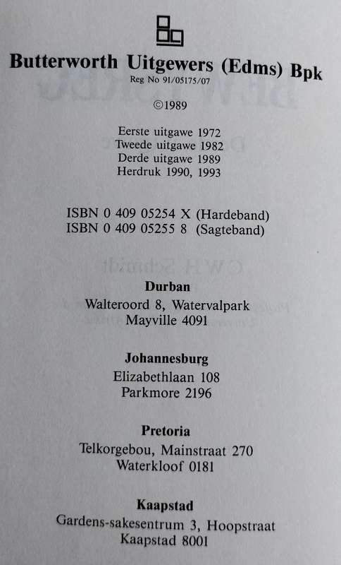Bewysreg (Schmidt - 1993) Derde uitgawe