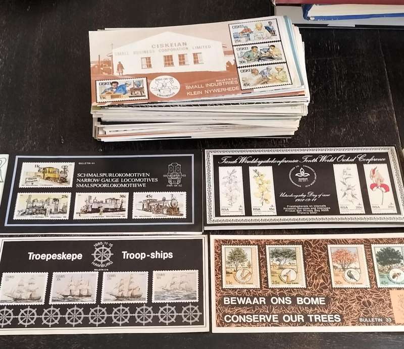 100 + Philatelic and Intersapa stamp order forms 1980s (RSA and Homelands)