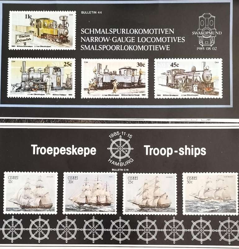 100 + Philatelic and Intersapa stamp order forms 1980s (RSA and Homelands)