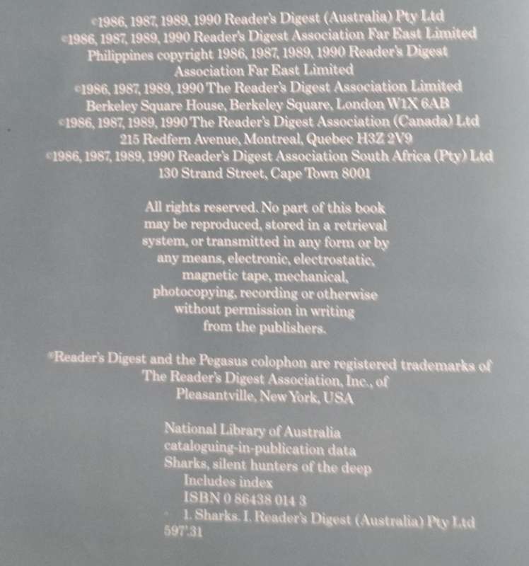Sharks - Silent hunters of the deep (Reader's Digest - 1990)