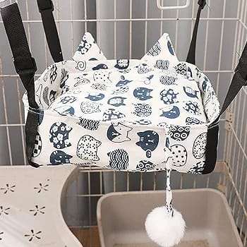 Pet Hammock Size Large White With Blue