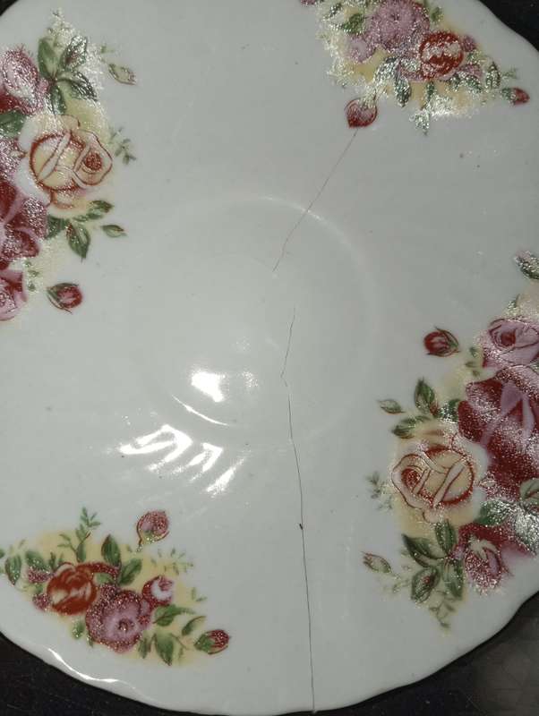 Antique 18kt Gold Plated English Rose Pattern Tea Set. Hallmark Picture Attached