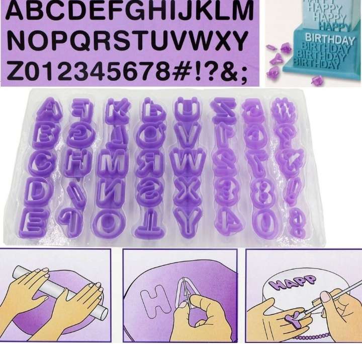 Purple Alphabet Cutter, For Baking
