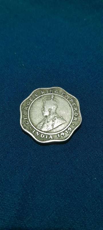 4 Anna's India rare coin 1919