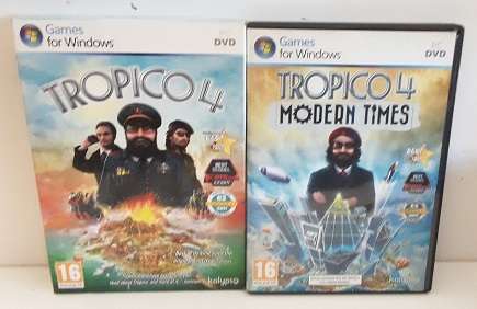 PC dvd rom Games -   Tropico 4 and  Tropico 4 modern times