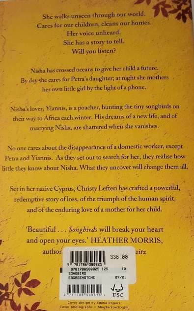 Books : Songbirds - Christy Lefteri