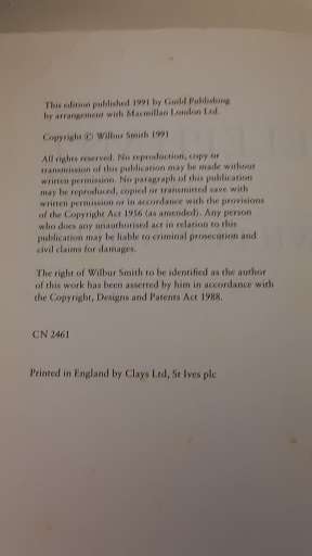 Book :  Elephant  Song 1991 - Wilbur Smith - hardcover