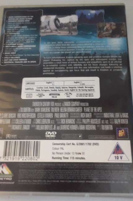 DVD Movie - Planet of the Apes  , 2 disc , good condition