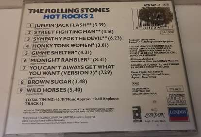 CD Music -  The Rolling Stones  , hot rocks 2 - good condition