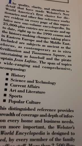 Book : Webster's New World Encyclopedia