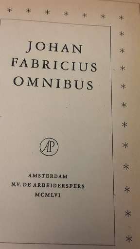 BOOK -  Johan Fabricius Omnibus Dutch Hollands 1956