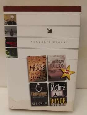 Books - Four condensed Books , Sands of Sakkara , Snow Falcon , Tripwire , Donor
