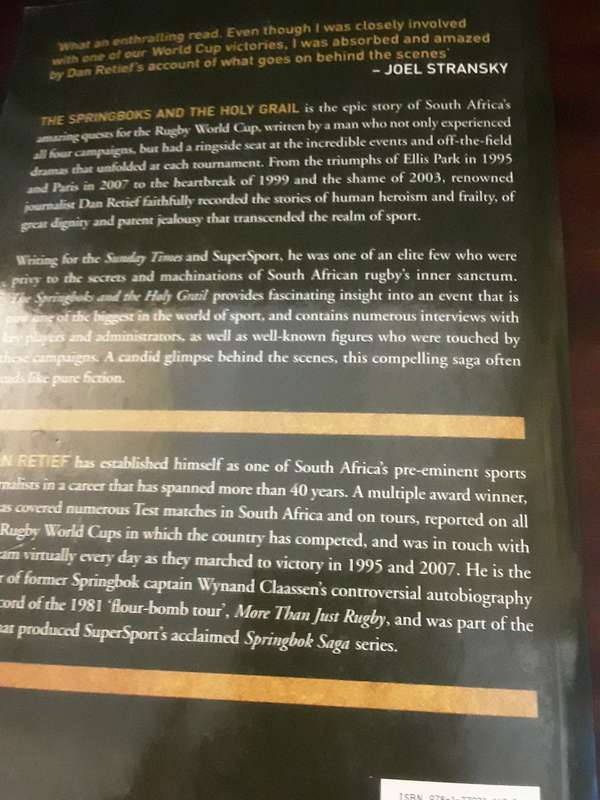Books  :  The Springboks and the Holy Grail  , Dan Retief