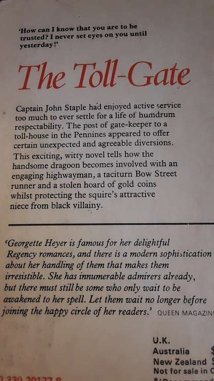 BOOKS - The Toll Gate , Geurgette Heyer