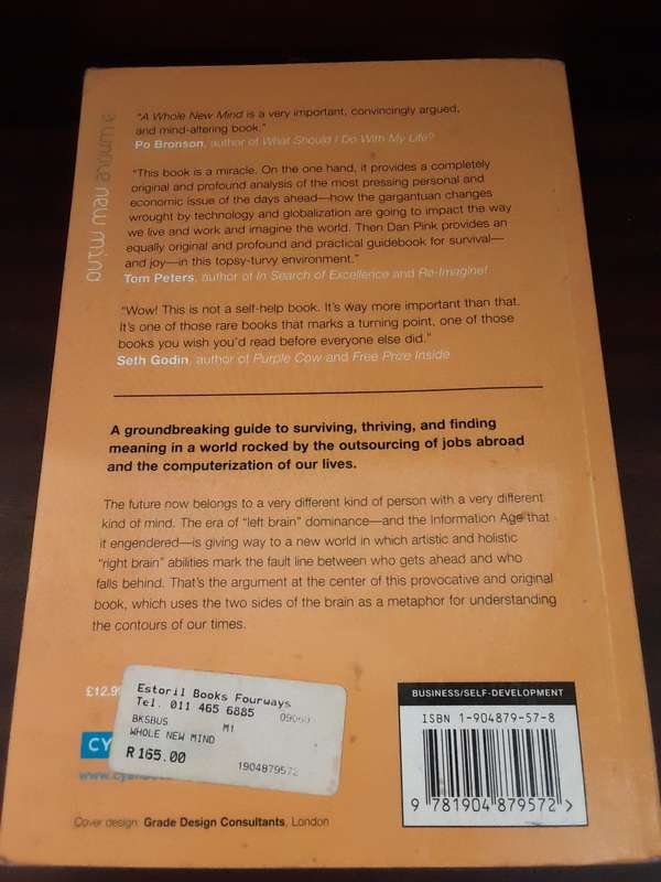Books  :   A Whole New Mind , Daniel H Pink