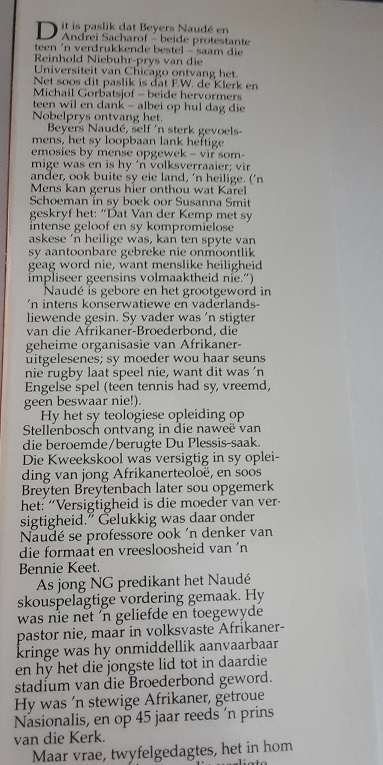Books  : My Land van Hoop , die lewe van Beyers Naude
