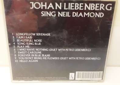 CD  music - Johan Liebenberg , Sing Neil Diamond
