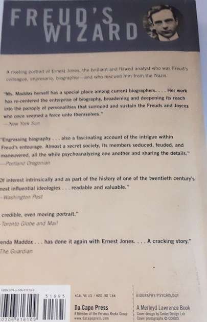 Books  : Freud's Wizard , Ernest Jones and Transformation of Psychoanalysis