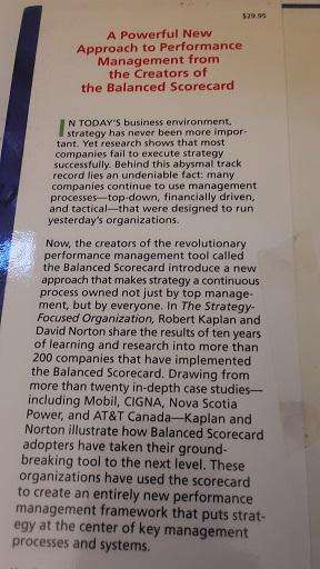 Book :The Strategy - Focused Organization - Robert  S Kaplan , David P Morton