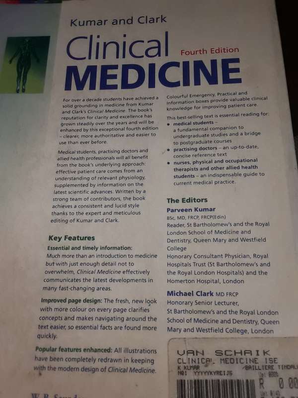 Books  : Clinical Medicine , Kumar and Clark