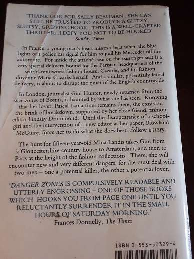Books  - Danger Zones , Sally Beauman
