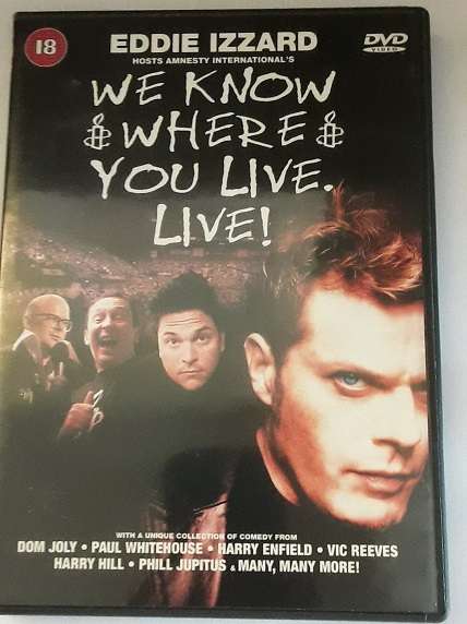 DVD movie  : Eddie Izzard , We know where you live  - Live comedy good condition