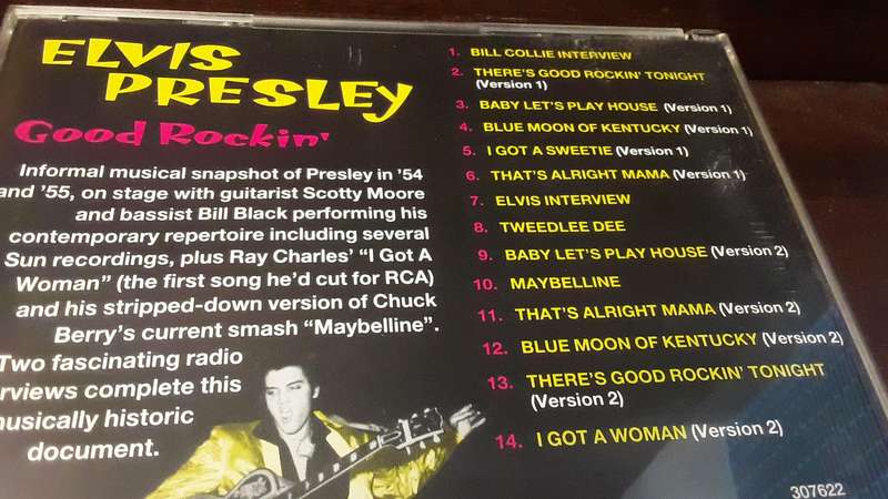 CD music  :  Elvis Presley , good rocking live in  '55