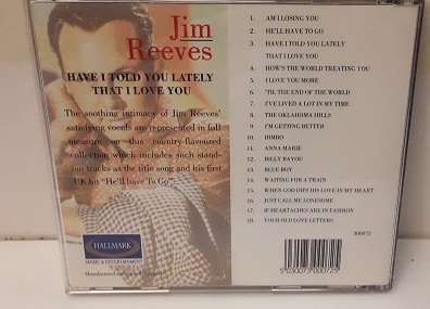 CD Music - Jim Reeves   - excellent condition