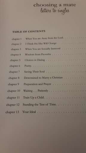 Book : Choosing a Mate , Letters to Singles - Nancy Reaves