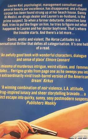 Books :    The Horse Latitudes - Robert Ferrigno