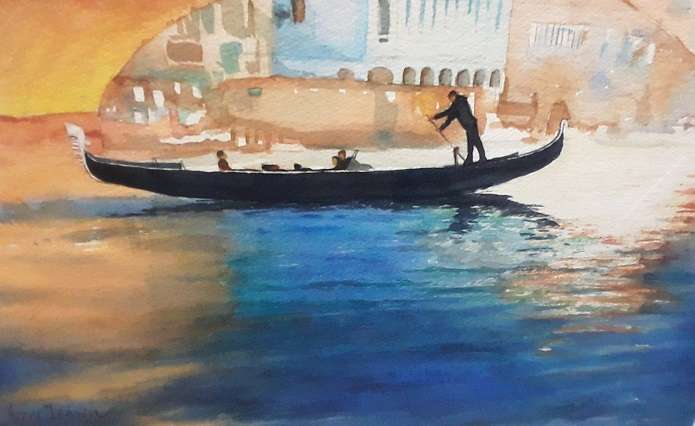 Art Painting -  Framed Painting  signed by Henry Jensen 65 cm x 55 cm