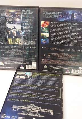DVD movie  : Matrix Trilogy of 3 movies - good condition