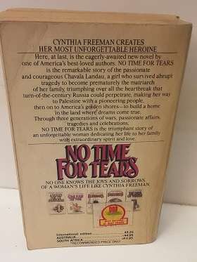 Books   -  No time for tears , Cynthia Freeman