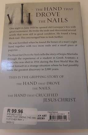 Books -   The hand that drove the nails - J Fletcher Ray