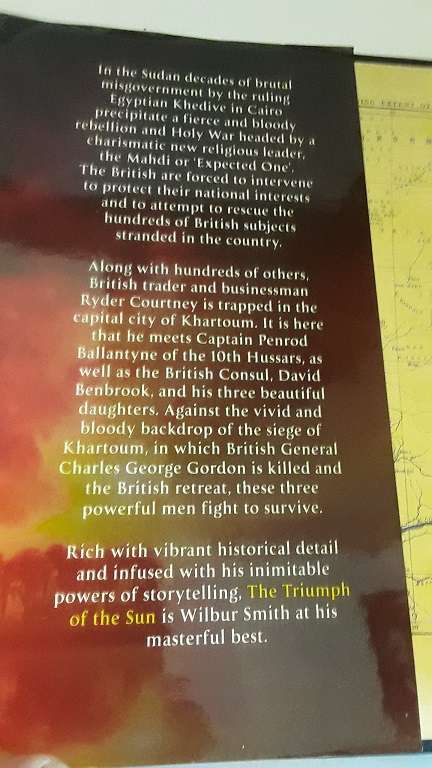 Books :  The Triumph of the Sun - Wilbur Smith , hardcover