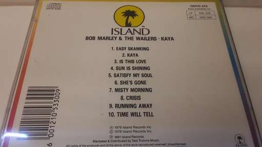 CD Music - Bob Marley and the Wallers  , Kaya    - good condition