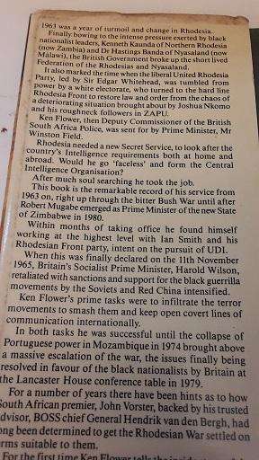 Book  -    Serving Secretly - An Intelligence Chief on Record Rhodesia into Zimbabwe 1964 to 1981 -