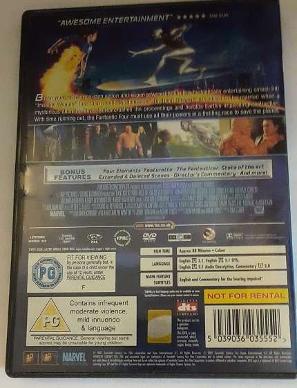 DVD movie  :  Fantastic 4 , good condition