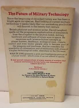 Book : War in 2080 the shape of wars to come   - David Langford