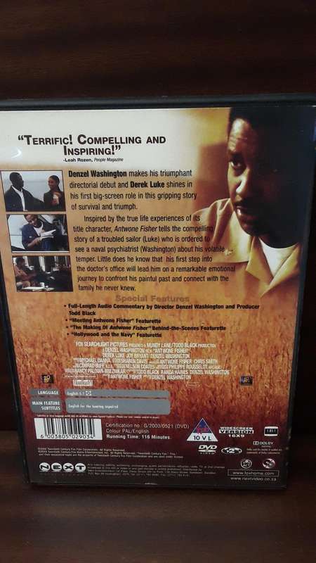 DVD movie  :  Antwone Fisher , Denzel Washington
